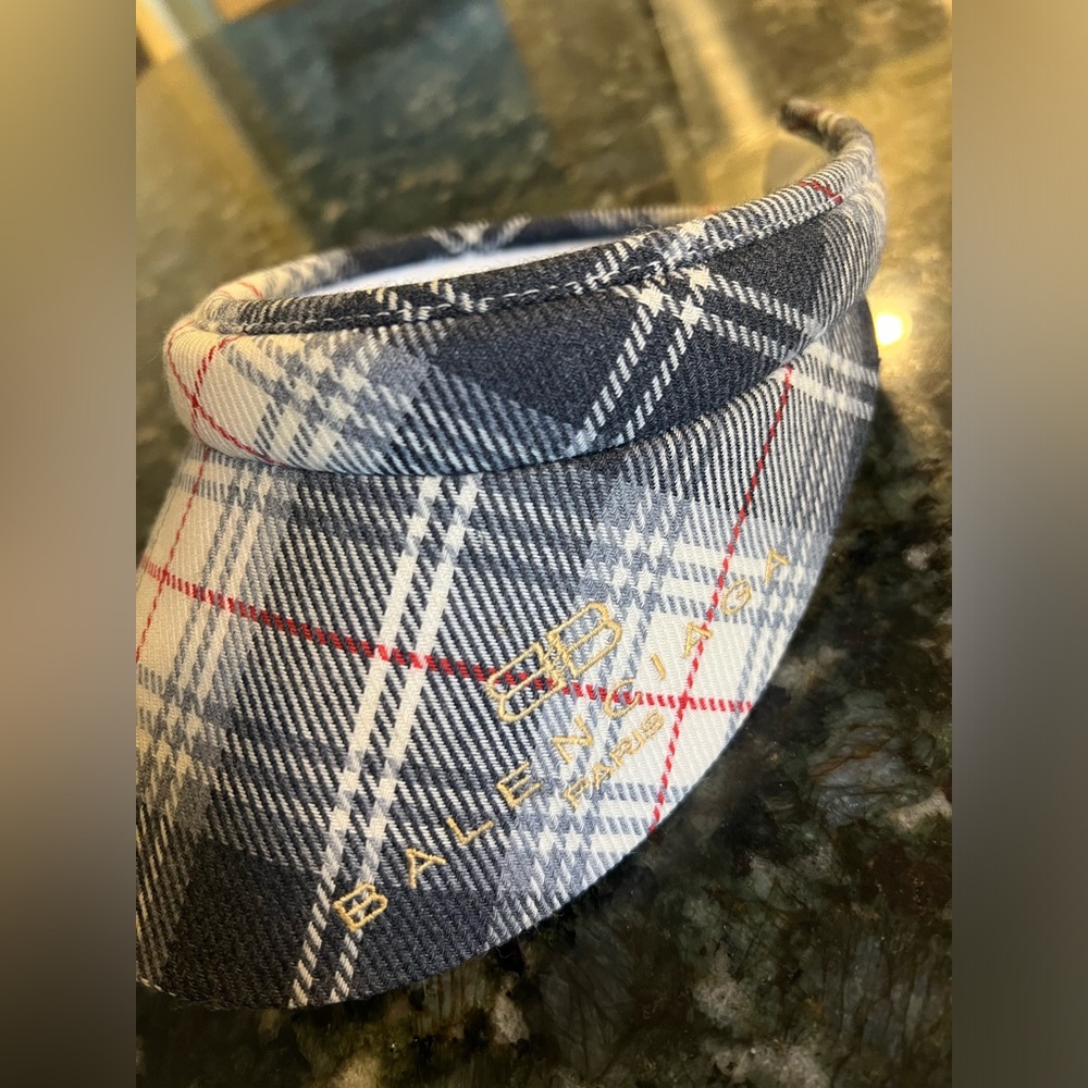 Balenciaga Plaid Embroidered Visor - Picture 2 of 3